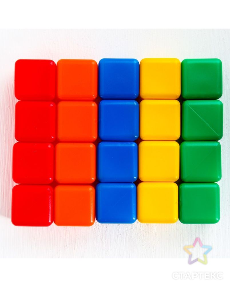 Набор цветных кубиков, "Смешарики", 20 штук, 4х4 см арт. СМЛ-126863-1-СМЛ0004131402 2