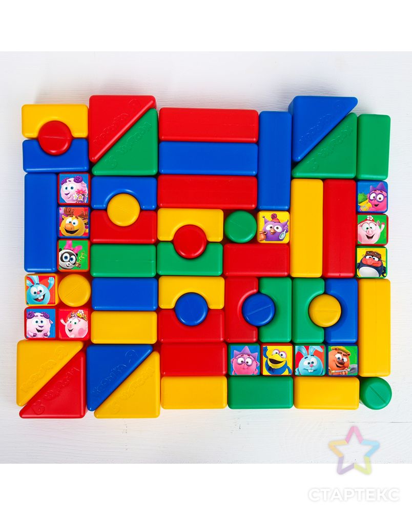 Набор цветных кубиков, "Смешарики", 60 элементов, 4х4 см арт. СМЛ-110357-1-СМЛ0004131403 2