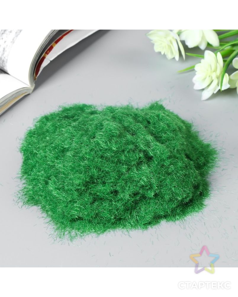 Декор для создания миниатюр (деревья, газон) порошок флок "Светло-зелёный" набор 30 гр арт. СМЛ-27126-1-СМЛ4132318 1