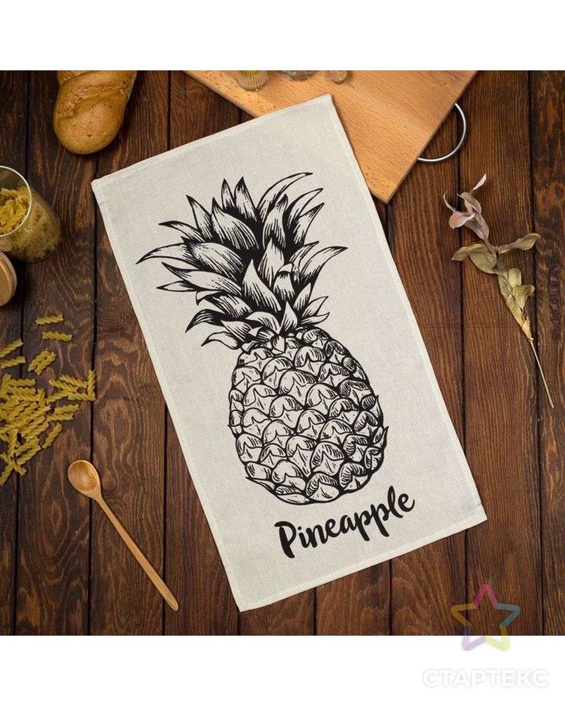 Полотенце кух."Доляна" Pineapple 35х60 см, 100% хл, 160г/м2 арт. СМЛ-121053-1-СМЛ0004136466