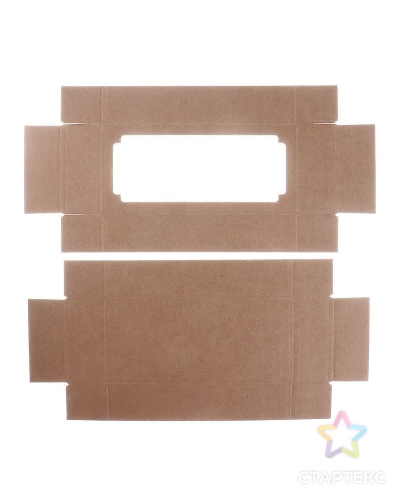 Коробка сборная без печати крышка-дно белая с окном 24 х 11 х 4,5 см арт. СМЛ-98703-2-СМЛ0004138424 3