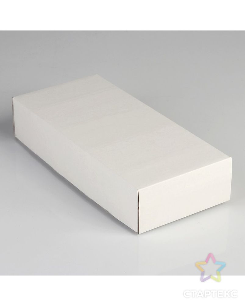 Коробка сборная без печати крышка-дно белая без окна 24 х 11,5 х 4,5 см арт. СМЛ-98548-1-СМЛ0004138425 1