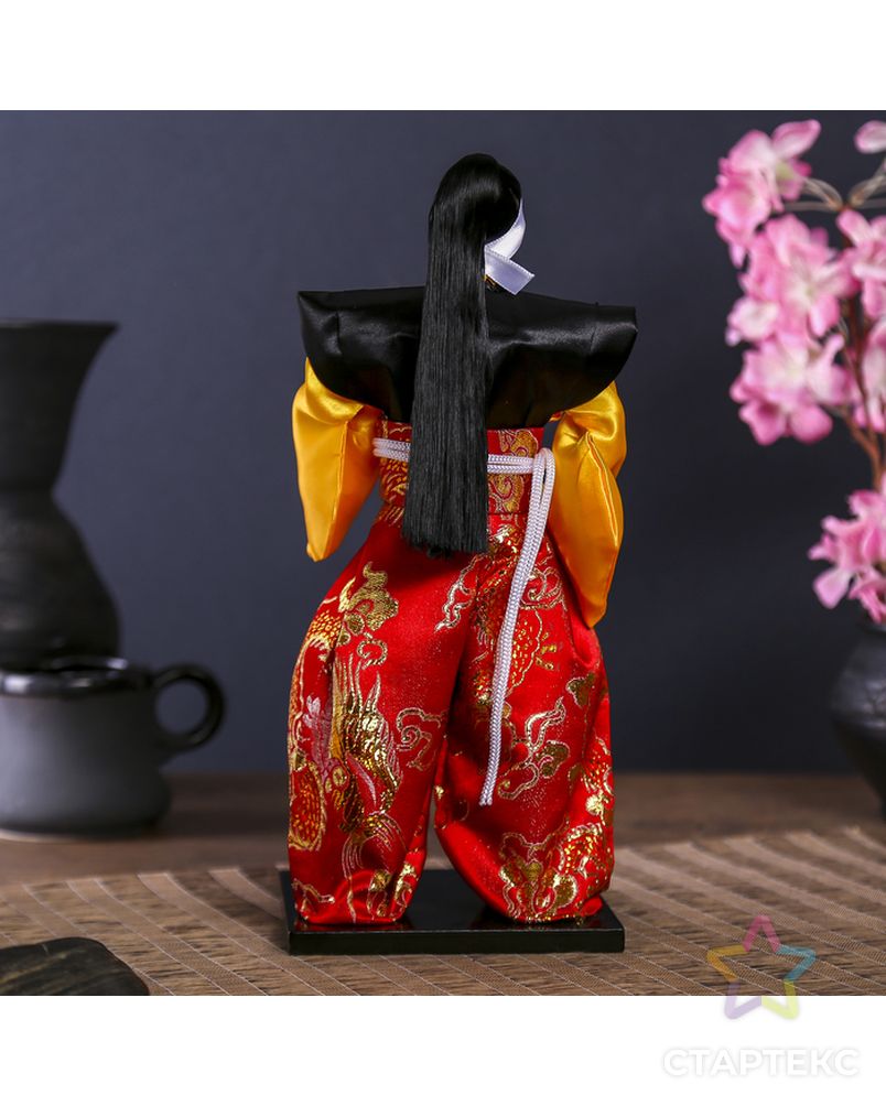Кукла коллекционная "Воин в ярком кимоно с саблей" 30х12,5х12,5 см арт. СМЛ-66468-1-СМЛ0004147030 4