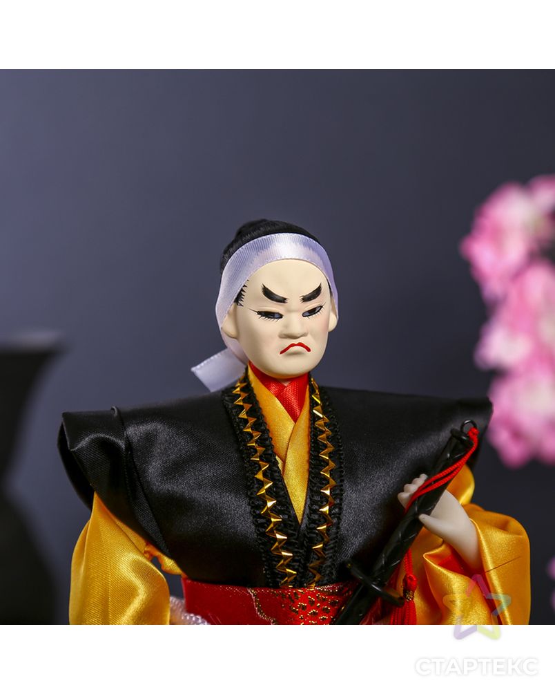 Кукла коллекционная "Воин в ярком кимоно с саблей" 30х12,5х12,5 см арт. СМЛ-66468-1-СМЛ0004147030 5