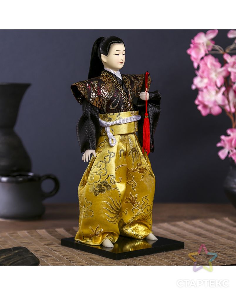 Кукла коллекционная "Самурай с длинными волосами с мечом" 30х12,5х12,5 см арт. СМЛ-84978-1-СМЛ0004147031 2