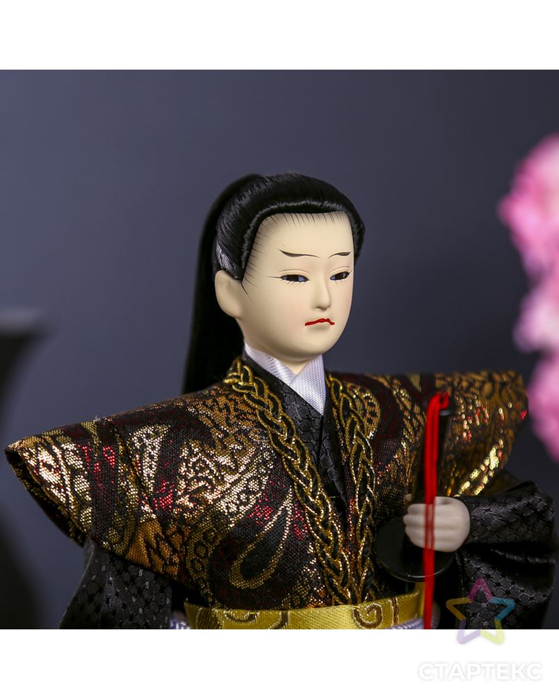 Кукла коллекционная "Самурай с длинными волосами с мечом" 30х12,5х12,5 см арт. СМЛ-84978-1-СМЛ0004147031 5