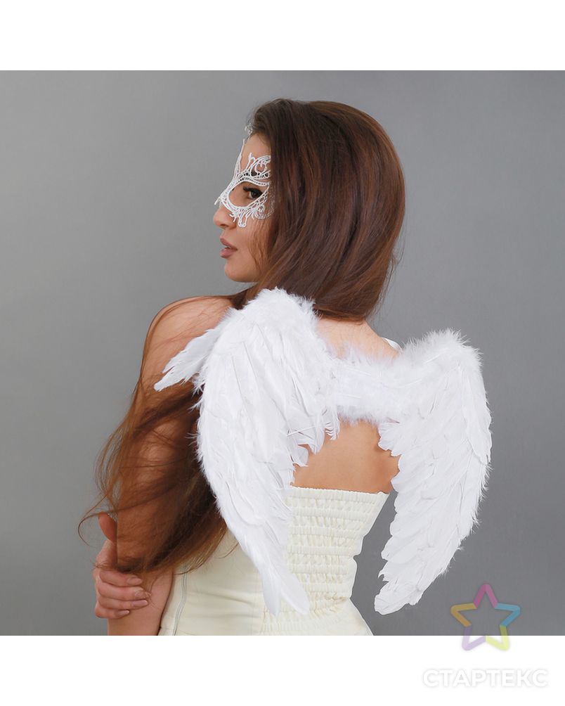 Карнавальный костюм «Ангел» крылья, маска, повязка арт. СМЛ-66681-1-СМЛ0004151731 2