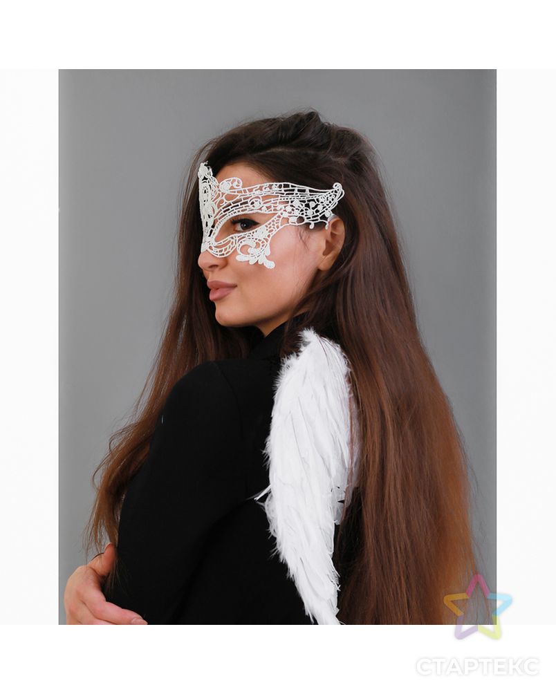Карнавальный костюм «Ангел» крылья, маска, повязка арт. СМЛ-66681-1-СМЛ0004151731 4