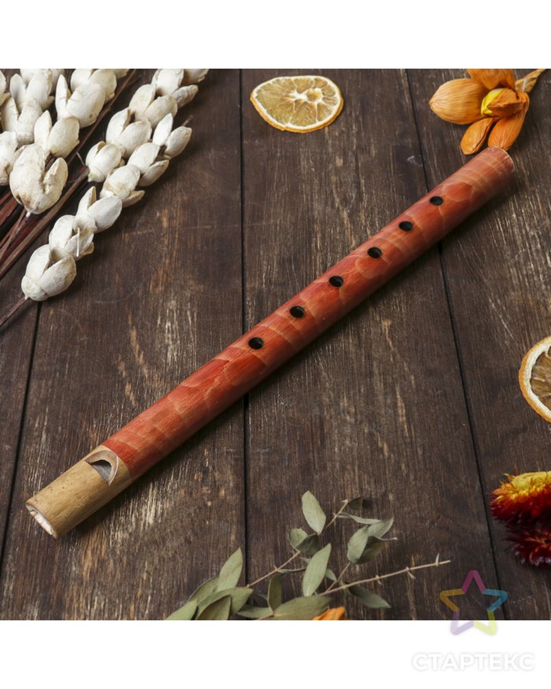 Музыкальный инструмент бамбук "Флейта" 30x2,5x2,5 см арт. СМЛ-67243-1-СМЛ0004165860 2