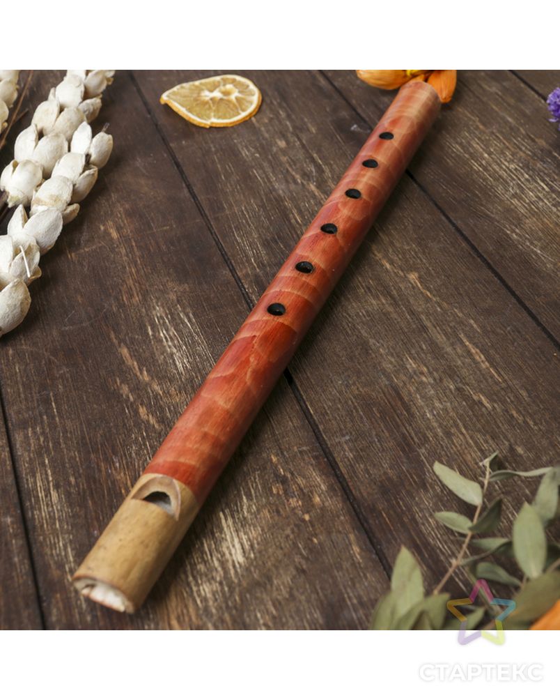 Музыкальный инструмент бамбук "Флейта" 30x2,5x2,5 см арт. СМЛ-67243-1-СМЛ0004165860 4