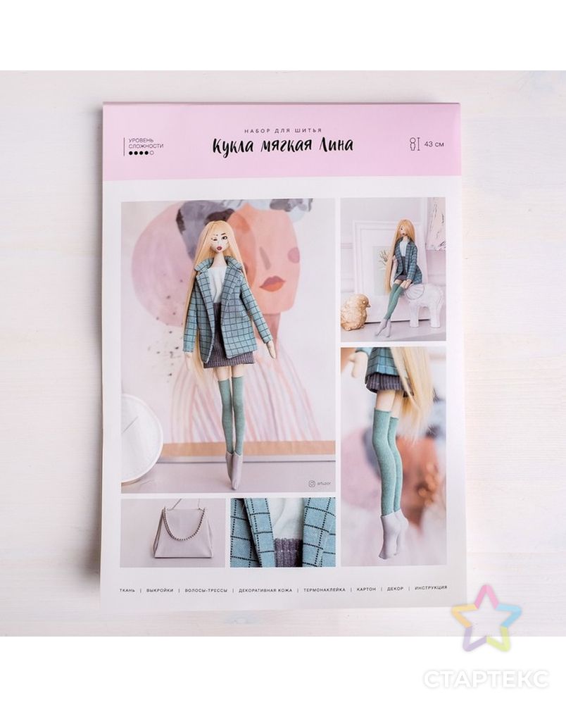 Мягкая кукла "Лина", набор для шитья 22,4 × 5,2 × 15,6 см арт. СМЛ-28222-1-СМЛ4171964 1