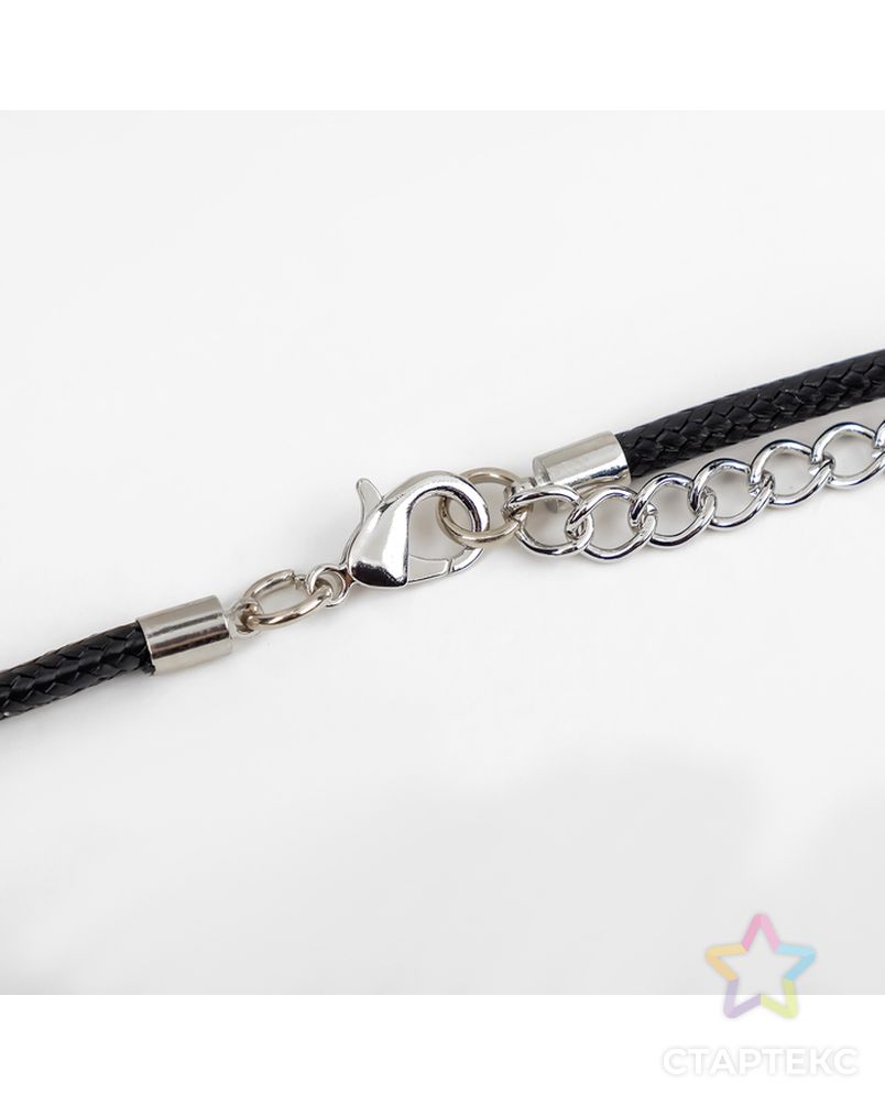 Кулон на шнурке "Сова" очертание, цвет серый в серебре арт. СМЛ-28461-1-СМЛ4182674 2