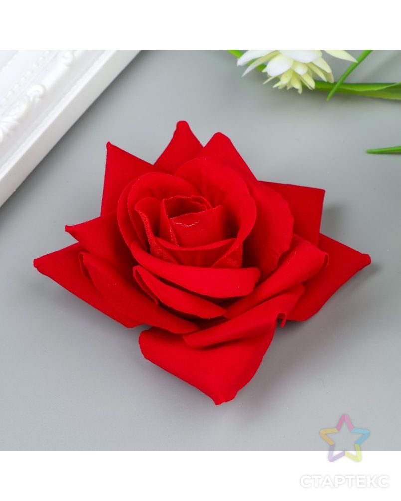 Декор для творчества "Алая роза"  9,5х9,5 см арт. СМЛ-28582-1-СМЛ4187484