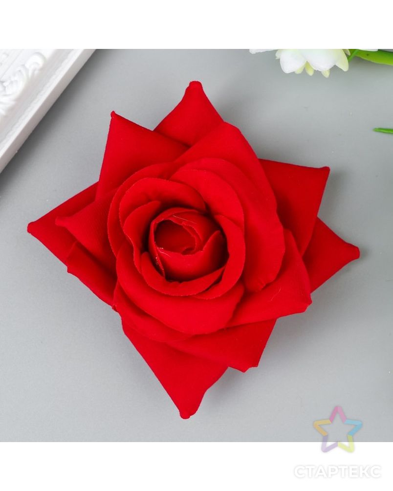 Декор для творчества "Алая роза"  9,5х9,5 см арт. СМЛ-28582-1-СМЛ4187484 2