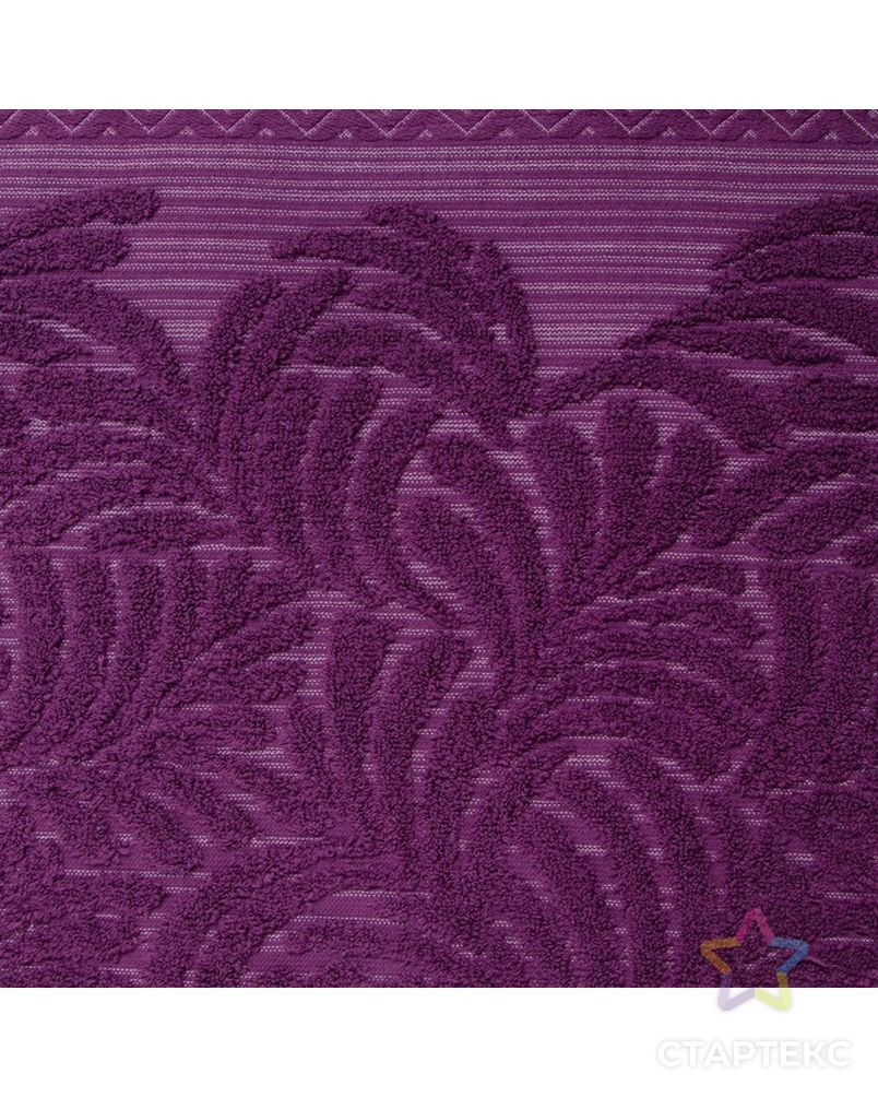 Полотенце махровое MANO 50х90 см, фиолетовый, хлопок 100%, 450г/м2 арт. СМЛ-31163-1-СМЛ4222631 2