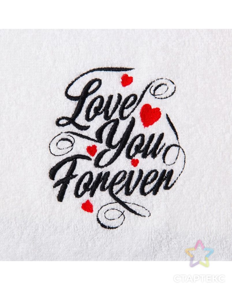 Набор полотенец "Love you forever" 30*60 см-3шт, 100% хлопок, 340 г/м2   4716380 арт. СМЛ-31067-1-СМЛ4224121 4