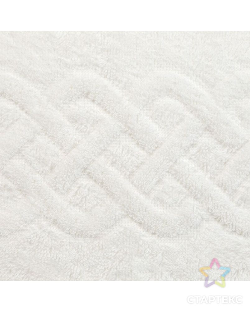 Полотенце махровое жаккард банное Plait, размер 70х130 см, 350 г/м2, цвет белый арт. СМЛ-19575-3-СМЛ4225190 2