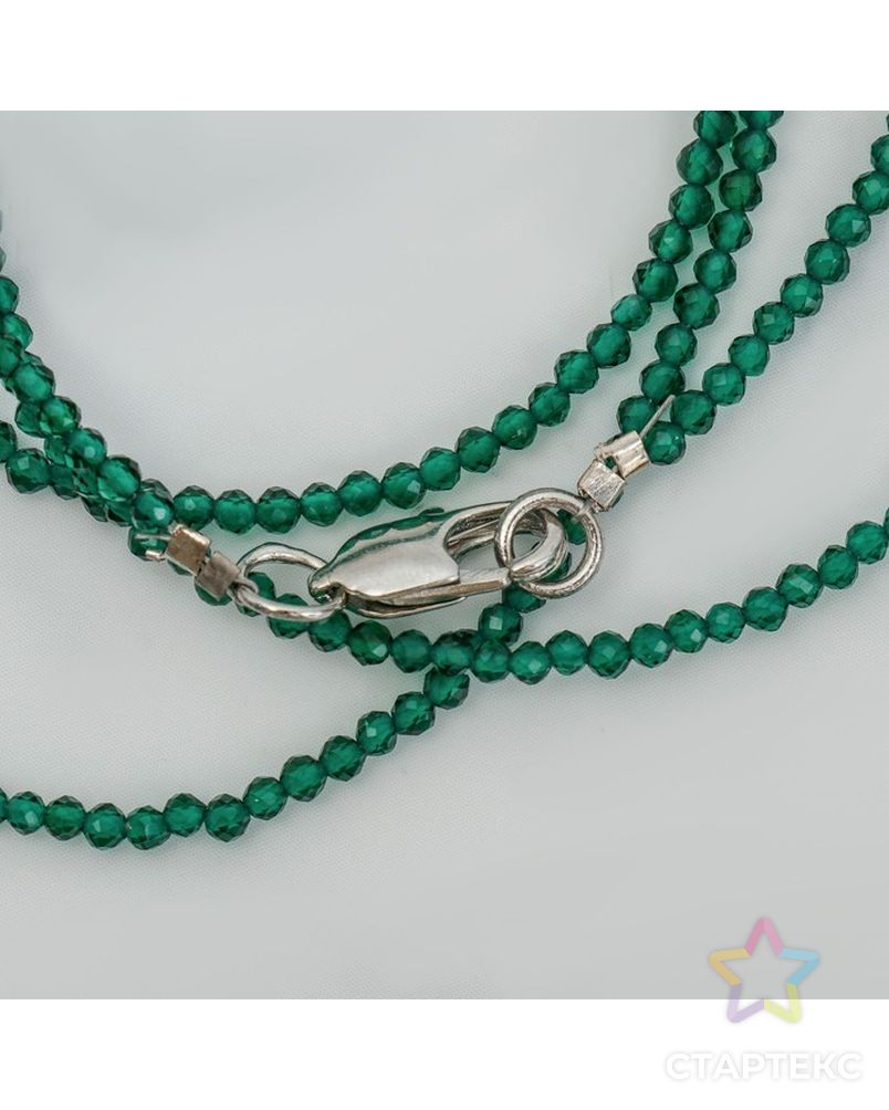 Набор 2 предмета: бусы, браслет, шар №2 "Шпинель", цвет зелёный арт. СМЛ-35392-1-СМЛ0004242117 2