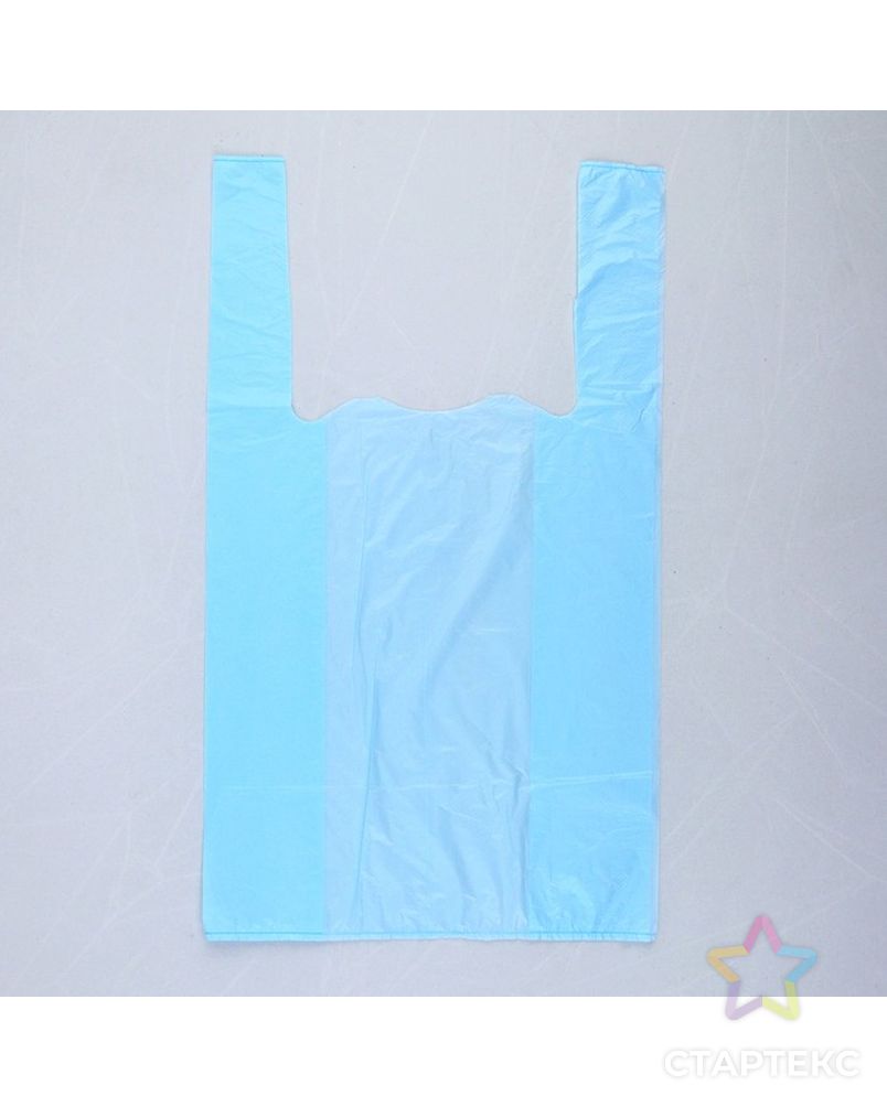 Пакет "Синий", полиэтиленовый, майка, 25 х 45 см, 10 мкм арт. СМЛ-100029-1-СМЛ0004243121 1