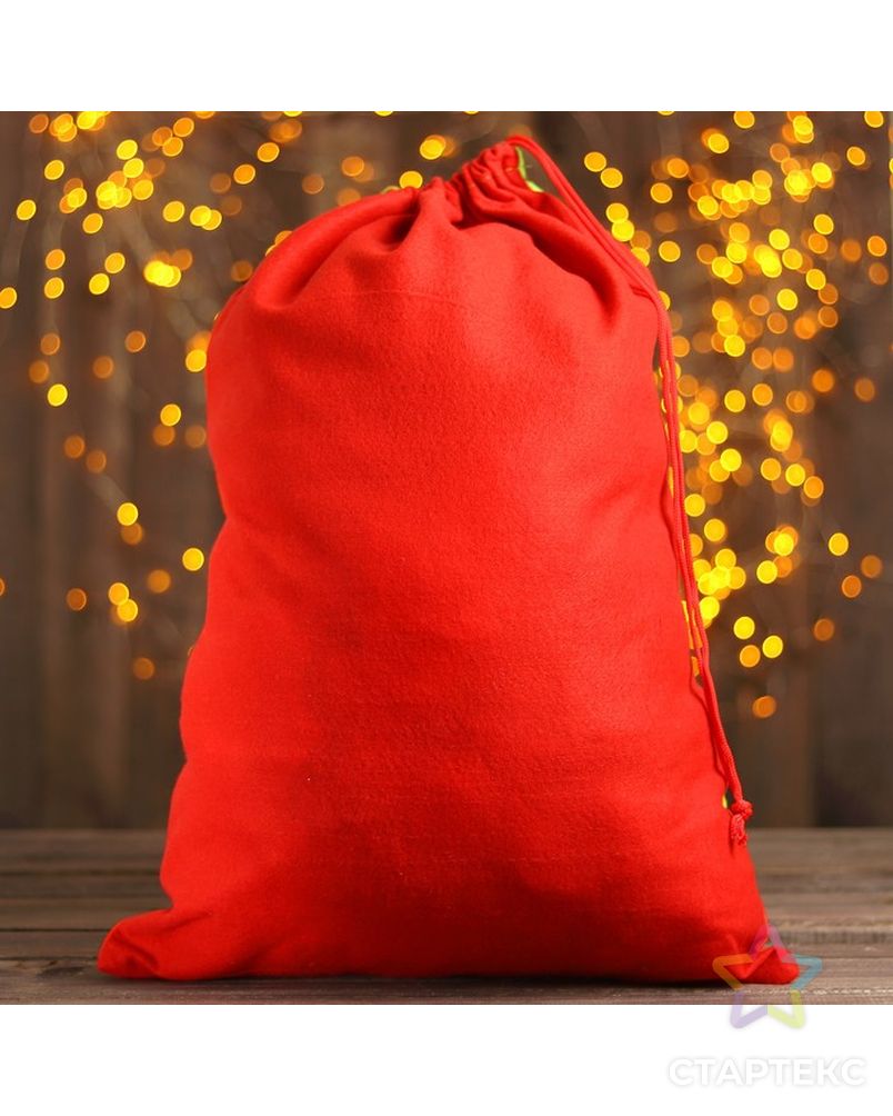 Мешок Деда Мороза «Снеговик», в шарфе, 58 × 42 см арт. СМЛ-73279-1-СМЛ0004243280 2