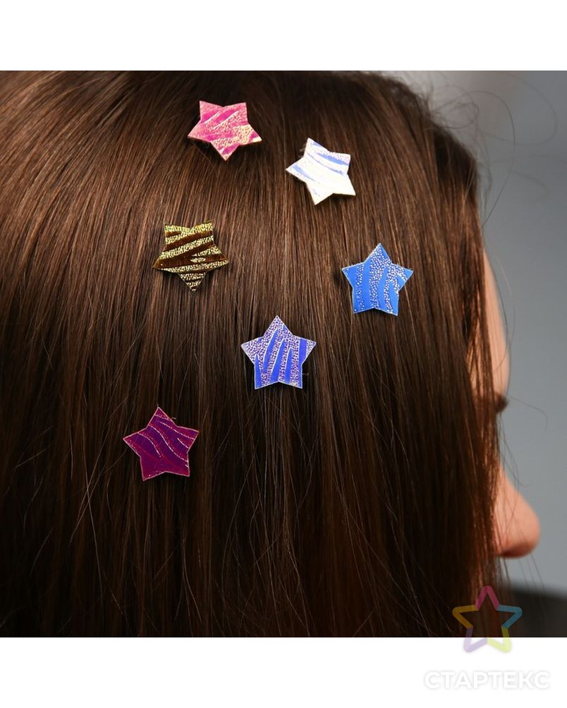 Заколки для волос «Липучки», звёзды, 8 шт., ВИНКС арт. СМЛ-31947-1-СМЛ4254201 5