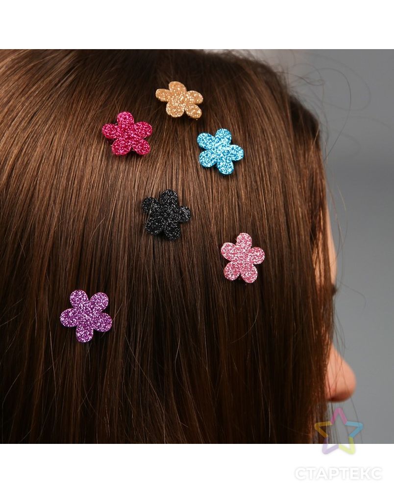 Заколки для волос «Липучки», цветы, 8 шт., Маша и Медведь арт. СМЛ-31949-1-СМЛ4254203