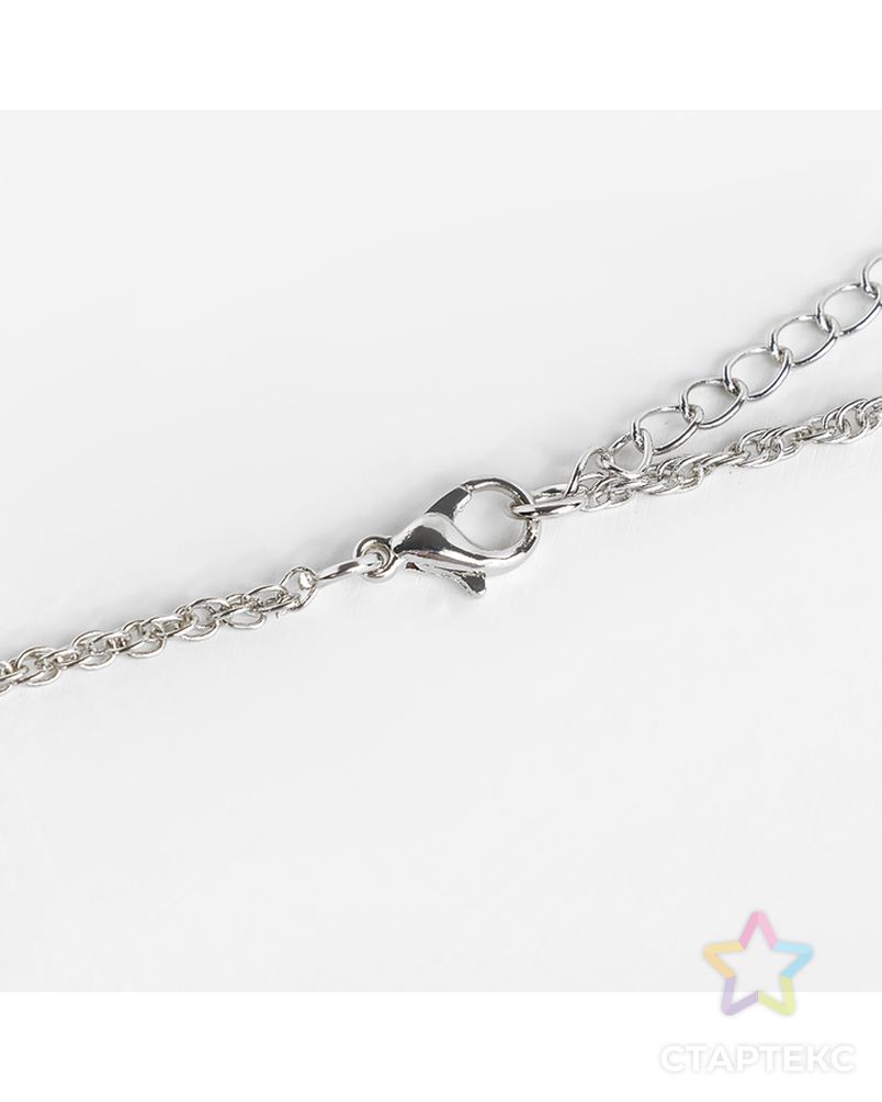 Гарнитур 2 предмета серьги, кулон "Подарок" капля с кольцом, цвет серый в серебре арт. СМЛ-32368-1-СМЛ4261743 2