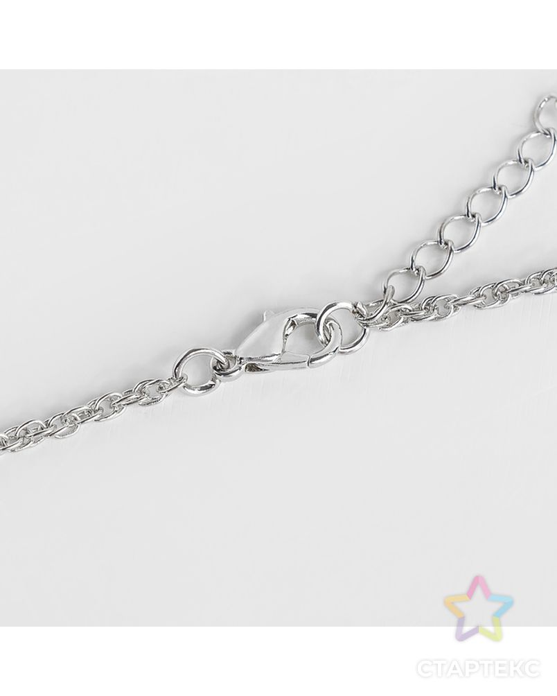 Гарнитур 2 предмета серьги, кулон "Подарок" капля с кольцом, цвет серый в серебре арт. СМЛ-32368-5-СМЛ4261744 2