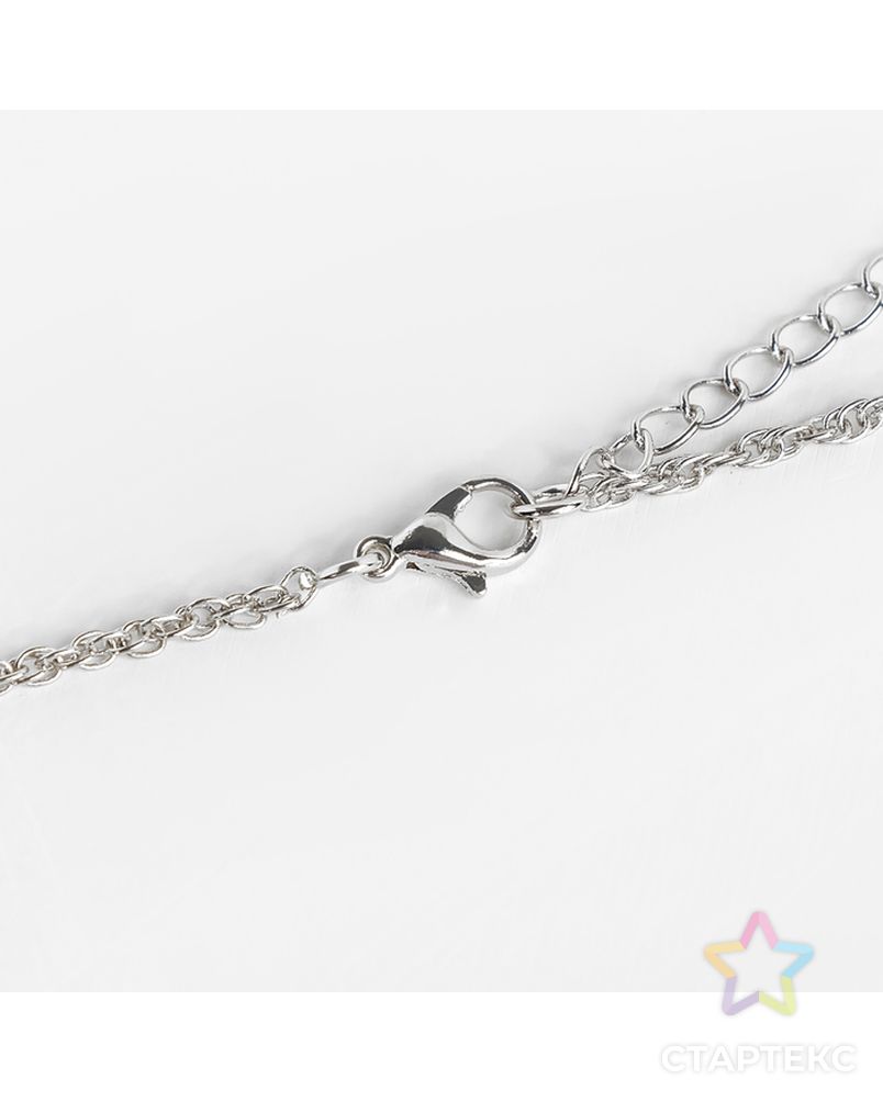 Гарнитур 2 предмета серьги, кулон "Подарок" капля с кольцом, цвет серый в серебре арт. СМЛ-32368-2-СМЛ4261747 2