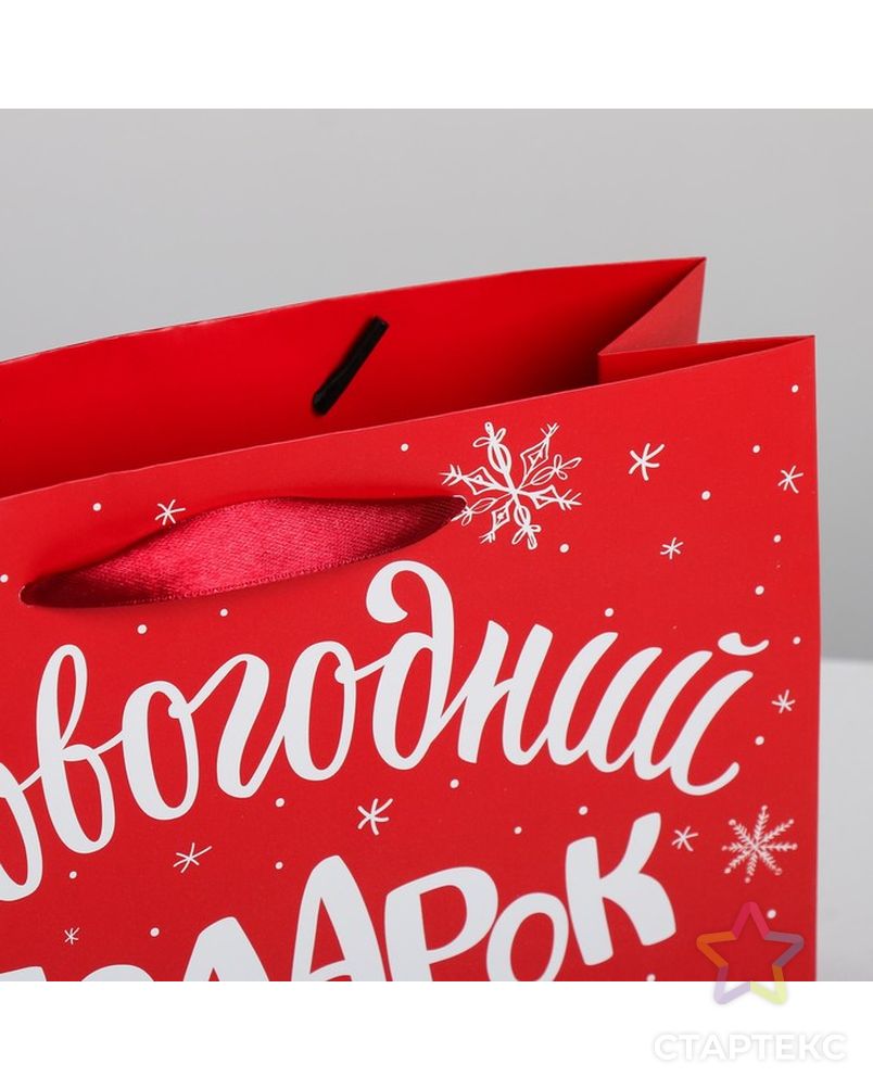 Пакет ламинированный горизонтальный «Новогодний подарок», M 30 × 26 × 9 см арт. СМЛ-98668-3-СМЛ0004262326 3