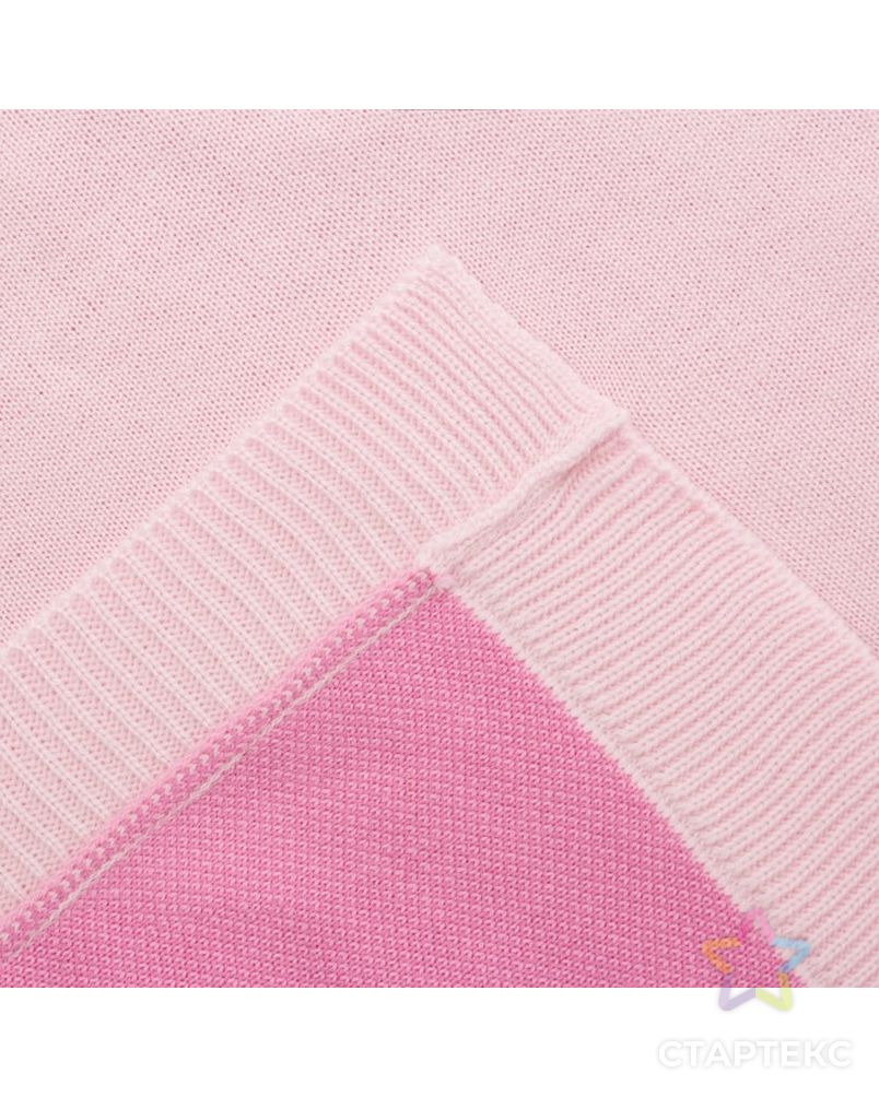 Вязаный плед "Крошка Я" Фламинго, размер 90х90 см, цвет розовый арт. СМЛ-174980-1-СМЛ0004266671 5