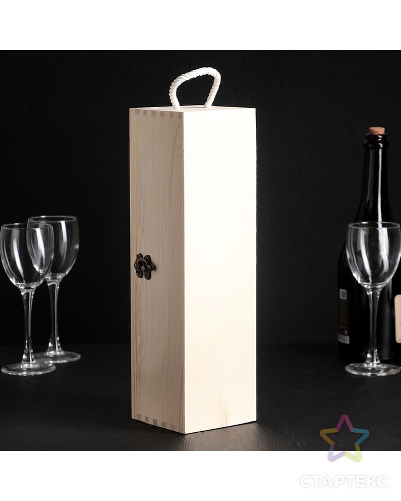 Ящик для хранения вина 35×10 см "Ливорно", на 1 бутылку арт. СМЛ-68505-1-СМЛ0004271624 2