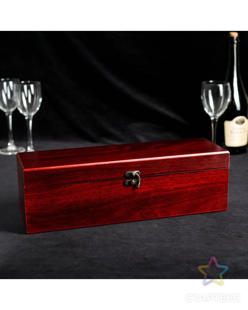 Ящик для хранения вина 36×11 см "Кьянти", на 1 бутылку арт. СМЛ-118149-1-СМЛ0004271626 1