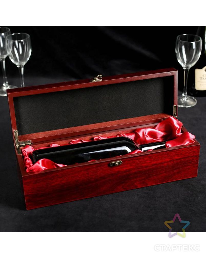 Ящик для хранения вина 36×11 см "Кьянти", на 1 бутылку арт. СМЛ-118149-1-СМЛ0004271626 3