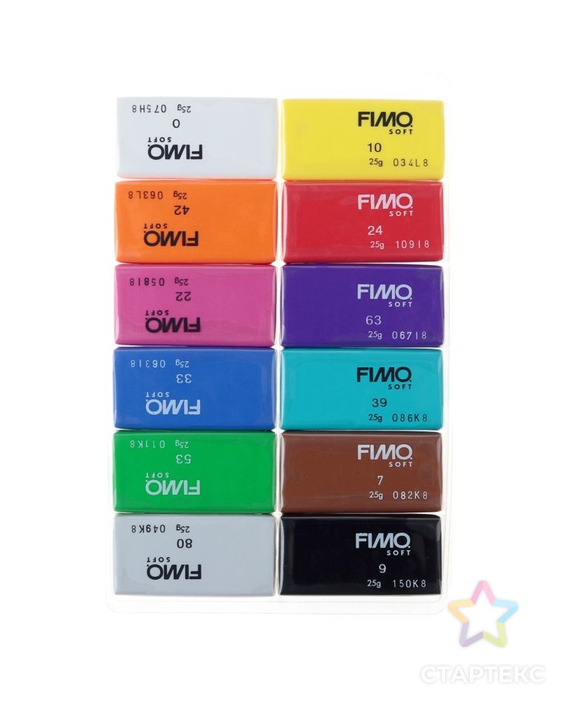 Набор пластики - полимерной глины FIMO soft, 12 цветов по 25 г арт. СМЛ-211847-1-СМЛ0004274539 3