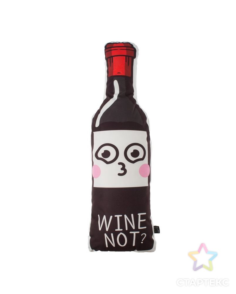 Подушка декоративная "Wine not", 24х75 см, велюр, 100% п/э арт. СМЛ-37733-1-СМЛ0004274628 1