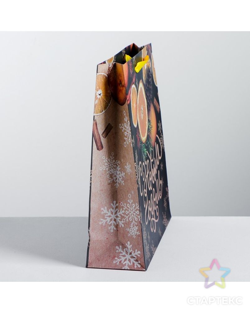 Пакет крафтовый вертикальный «Новогоднее настроение», MS 18 × 23 × 8 см арт. СМЛ-71268-1-СМЛ0004275647 2