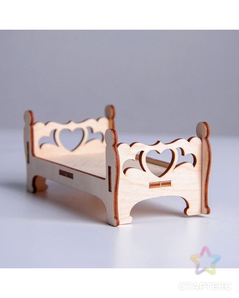 Кукольная мебель «Кровать с лавочкой» арт. СМЛ-81766-1-СМЛ0004276122 2