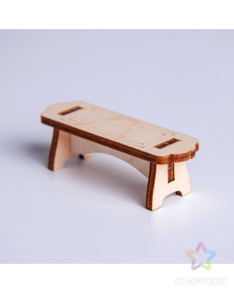 Кукольная мебель «Кровать с лавочкой» арт. СМЛ-81766-1-СМЛ0004276122 3