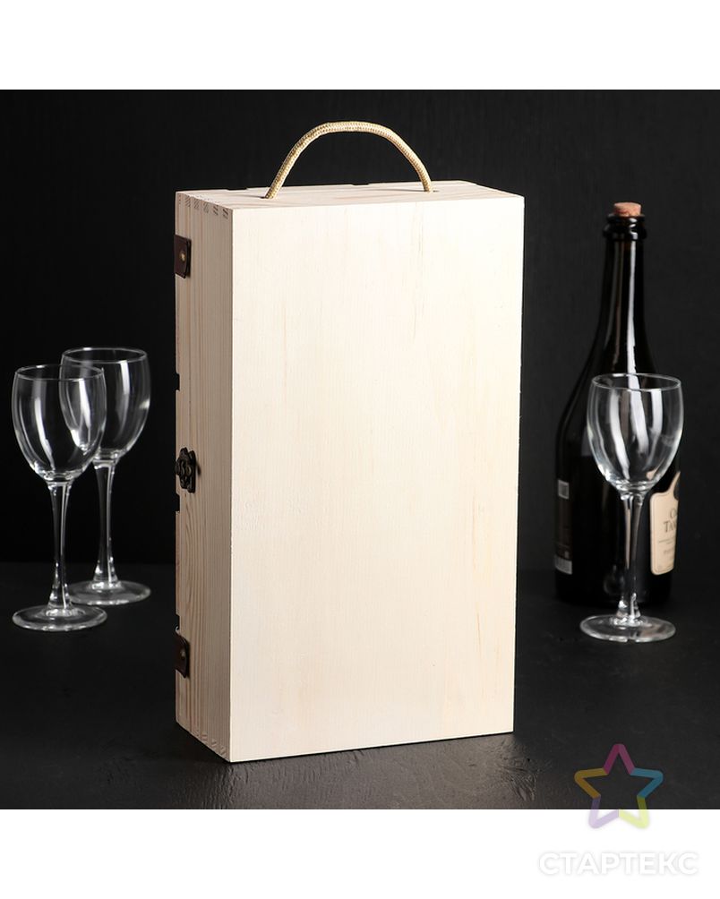 Ящик для хранения вина 35×20 см "Мускаде", на 2 бутылки арт. СМЛ-68510-1-СМЛ0004279250 7