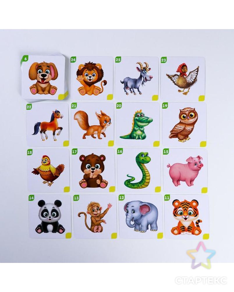 Настольная развивающая игра «Мемо для малышей. Животные», 50 карт арт. СМЛ-67863-1-СМЛ0004281975 3