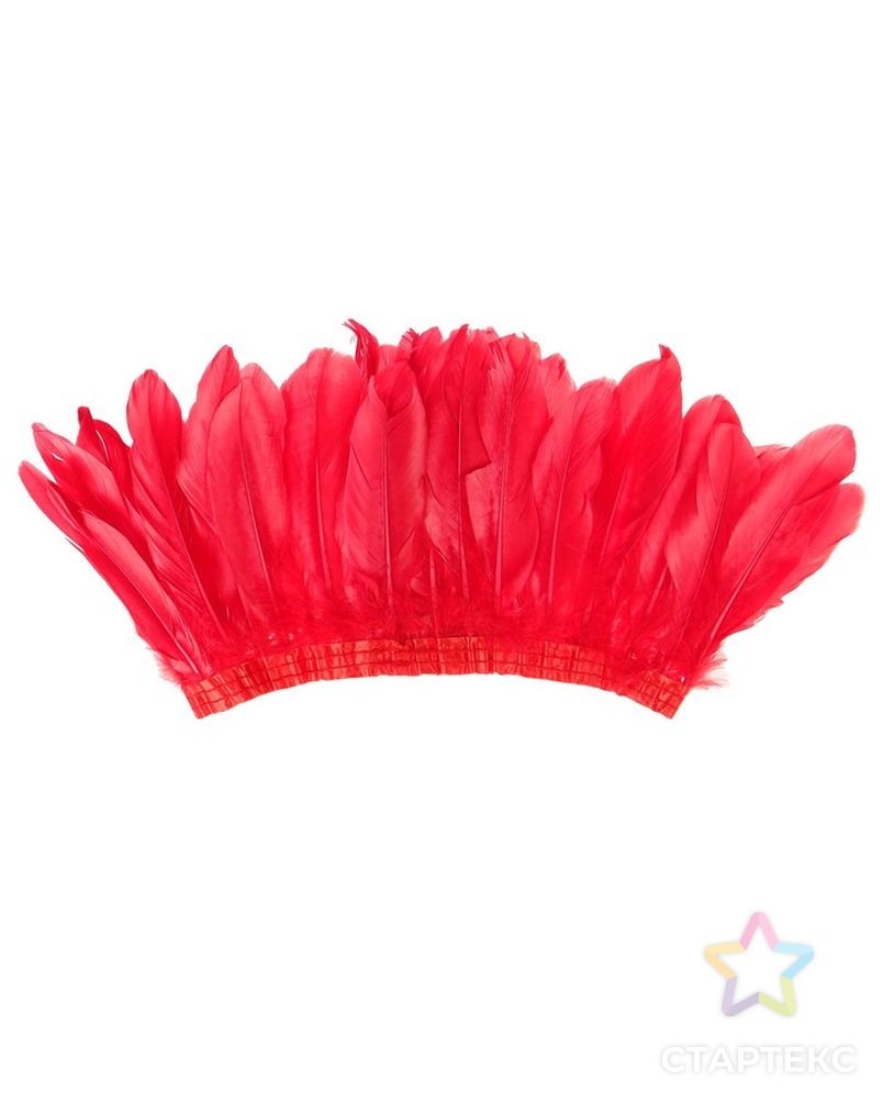 Карнавальный головной убор «Индеец», с перьями, цвет красный арт. СМЛ-100580-1-СМЛ0004292501