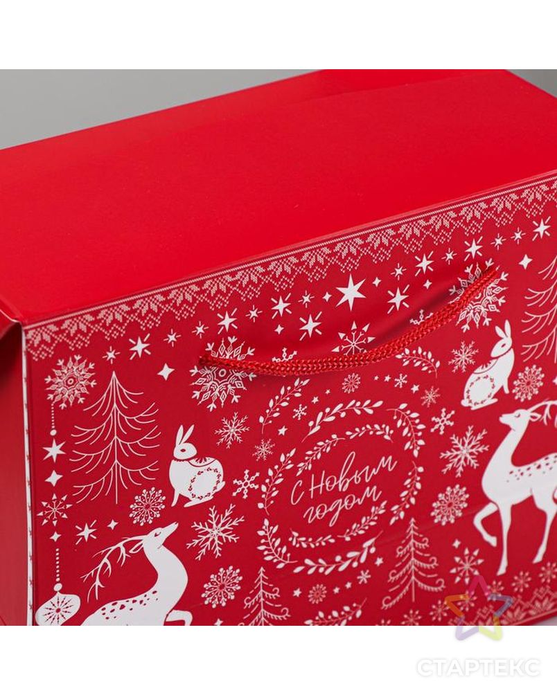 Пакет—коробка «Волшебство праздника», 23 × 18 × 11 см арт. СМЛ-98627-1-СМЛ0004295834 4
