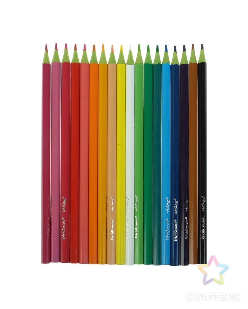 Карандаши 18 цветов, ArtBerry Wood Free, шестигранные, пластиковые, грифель диаметром 2.6 мм арт. СМЛ-188641-1-СМЛ0004296141 2