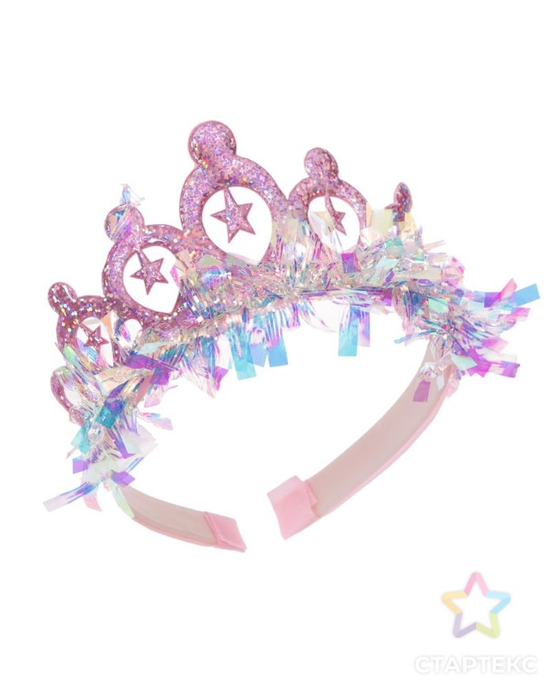 Корона на ободке «Принцесса», с мишурой арт. СМЛ-68652-1-СМЛ0004298829