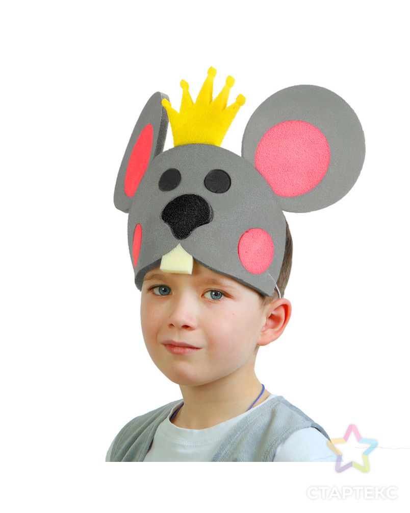 Карнавальная маска "Мышиный король" на резинке, поролон арт. СМЛ-67101-1-СМЛ0004299865 2