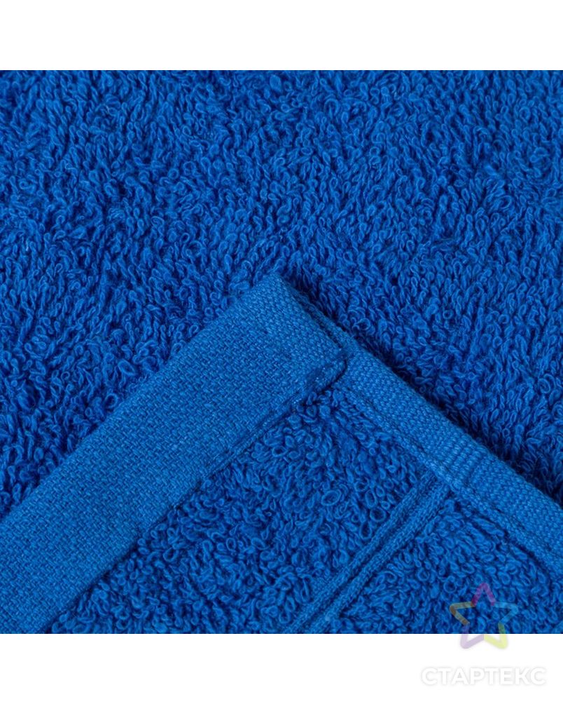 Полотенце махровое 50х100 см, синий, хлопок 100%, 400г/м2 арт. СМЛ-33647-1-СМЛ4300933