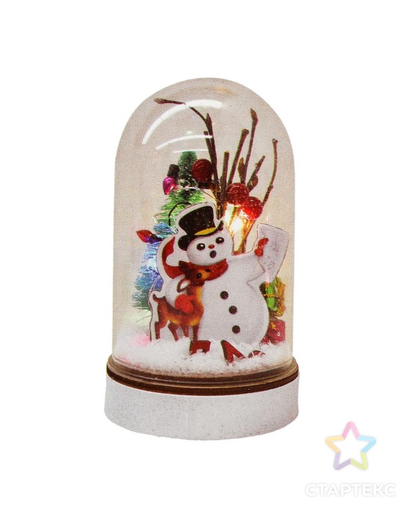 Набор для творчества - создай ёлочное украшение "Снеговик с подарками" с подсветкой арт. СМЛ-114622-1-СМЛ0004304520 1