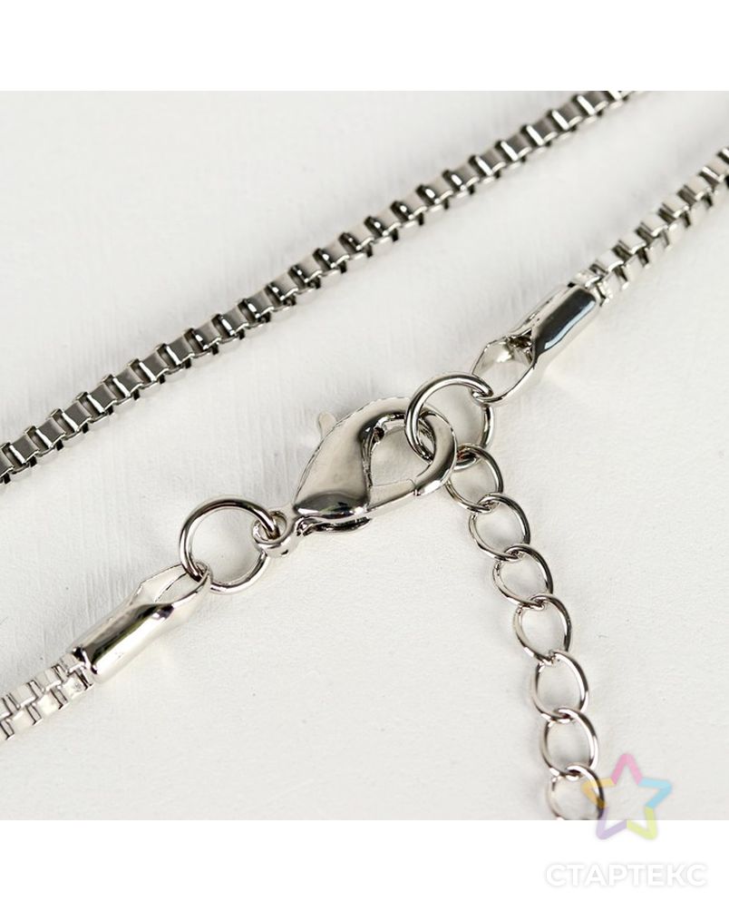 Кулон "Утончённость" овалы с цепочкой, цвет чёрно-белый в серебре, 60см арт. СМЛ-33735-1-СМЛ4306106 2