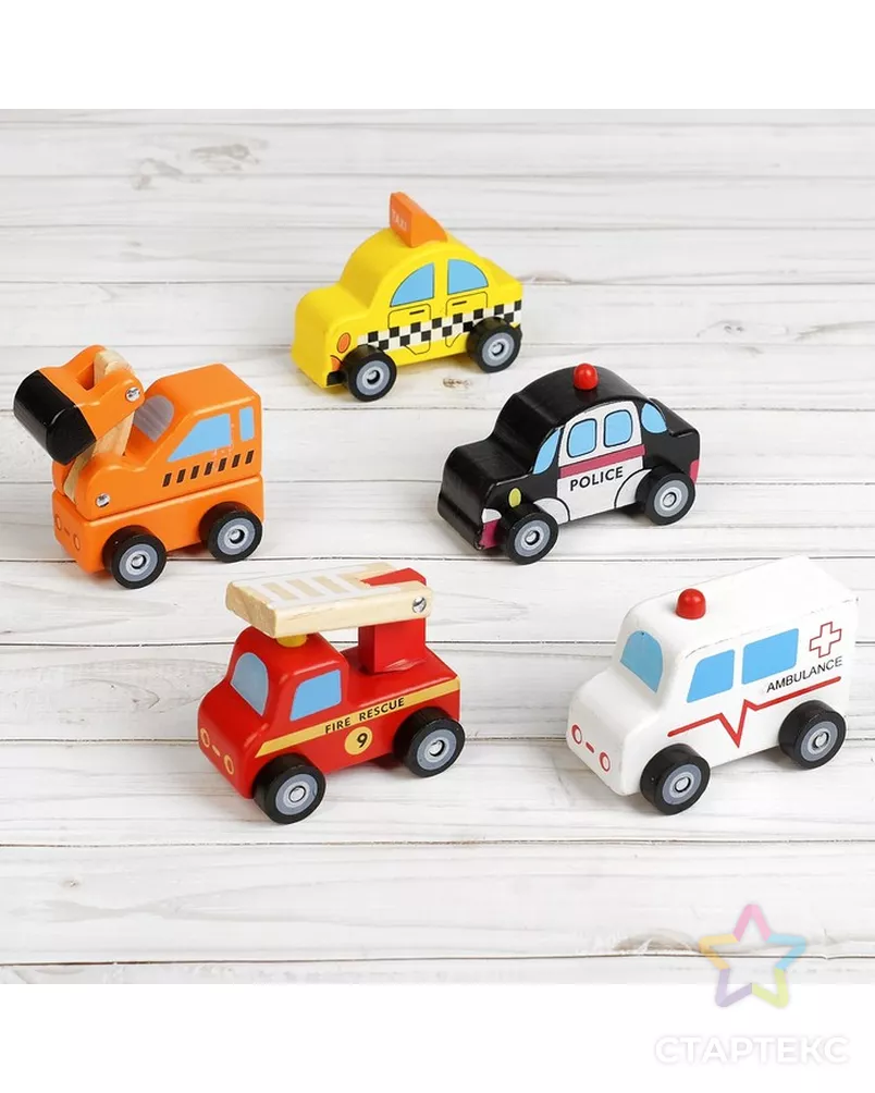 Игрушка дерево «Автомобили» МИКС арт. СМЛ-100666-1-СМЛ0004328924 - рис. 2